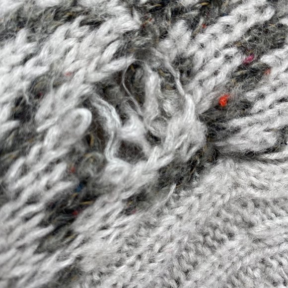 Vintage Country Concepts grandma cardigan sweater size 1X 2X grey plus size - Picture 3 of 9